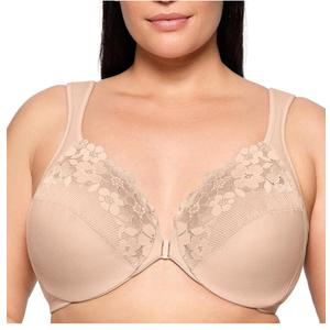 Glamorise Women's Front-Close Cotton Wonderwire Underwire 1241 size 44 C