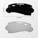 KUST Black Dash Cover for Chevy Equinox EV 2024 2025 2026 (Fit for EV Without HUD) Polyester Dashboard Cover Left Hand Drving Dash Carpet Non-Slip Interior Accessories for Equinox Custom Fit Dash Mat