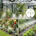 172FT Drip Irrigation System Kit with 2 Zone Water Timer,1/2" High-Flow Mainline Automatic Watering System,26PCS 360Adjustable Nozzles,6-Way Fast-Plug Irrigation Kit for Agricultural Yard,Lawn