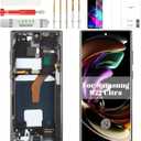 OLED for Samsung S22 Ultra 5g Screen Replacement for Samsung Galaxy S22 Ultra 5g SM-S908U LCD Screen Touch Digitizer Frame for SM-S908U1 Screen Replacement Display Black (US Version with Fingerprint)