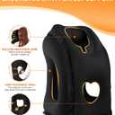 Sunany Travel Pillow, Inflatable Neck Pillow Used for Airplanes/Cars/Buses/Trains/Office Napping with Eye Mask/Earplugs (Black)