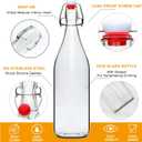 8 Pack 32oz Swing Top Glass Bottles,Flip Top Brewing Bottle with Airtight Stopper Lids, for Juice, Water, Kombucha, Wine, Beer Brewing, Kefir Milk or Eggnog(Bonus Gaskets and Funnel)