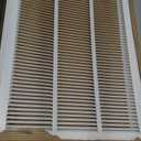 20" X 36 Steel Return Air Filter Grille for 1" Filter - Fixed Hinged - Ceiling Recommended - HVAC Duct Cover - Flat Stamped Face - White [Outer Dimensions: 22.5 X 37.75]