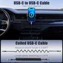 240W USB C to USB C Cable Coiled, Braided Type C Charger for Car 240W Fast Charging Cord Compatible with iPhone 17 16 15, iPad, Samsung Galaxy, Google Pixel, Moto, LG, TCL Phones
