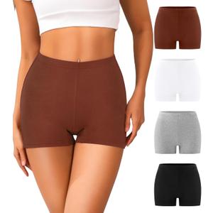 J-pone Womens Boyshort Underwear Cotton High Waisted Boxer Shorts Briefs Full Coverage Stretch Boy Shorts Panties Multipack XL