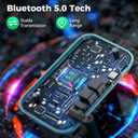 SOOMFON Bluetooth Transmitter for TV 3-in-1 Bluetooth 5.0 Transmitter Receiver for TV to 2 Headphones with LCD Display Adjustable Volume, Optical AUX RCA Bypass for Home Stereo Speaker