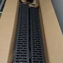 Vodaland - 4 Inch Trench Drain System with Grate - Black - Easy 2 (5 Pack)