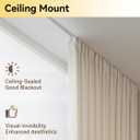 FELIDESIGN Curtain Track, Ceiling Curtain Track for Room Divider, Ceiling Mount Rail Set with Roller Hooks, White, 6ft - 9ft