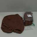 Smiry Waterproof Seat Covers for Dining Room Chairs Set of 4, Stretch Jacquard Removable Washable Chair Seat Slipcovers Protector, No Rear Covers, Light Chocolate