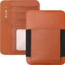 Passport Holder with Find My, RFID Leather Minimalist for Travel, Fit 4 Cards & 2 Passport