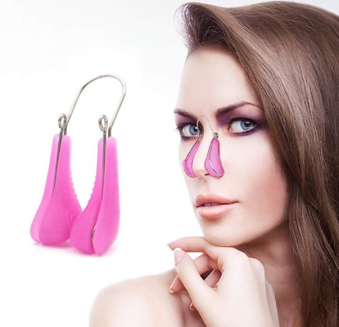 3 x Nose Shaper Clip Nose Lifter Nose Beauty Up Lifting Tool Soft Safety Silicone Rhinoplasty Nose Bridge Straightener Corrector Slimming Device for Wide Crooked Nose Women (Purple)