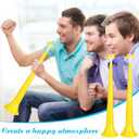 4 Pcs Stadium Horn for Adult, 21 Inch Vuvuzela Plastic Collapsible Cheering Trumpets for Sporting Events Football Carnival Party, Yellow