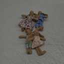 Giant bean Bunny Toys for Kids, Easter Bunny, 4 PCS Hand Made Rabbit Family Dolls with Removable Clothes, Suitable for Infants, Boys and Girls, Dollhouse People, Easter Basket Essentials