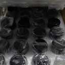 Domensi 72 Pcs 2 oz Glass Jars with Lids Travel Size Round Leakproof Empty Cosmetic Jars with Inner Liners Lid for Storing Makeup Lotions Face Cream Ointments DIY Making (Black)