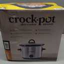 Crock-Pot 3-Quart Manual Slow Cooker, Serves 3+ People, Great for Small Meals, Dips, & Sides; Removable Stoneware is Oven & Dishwasher-Safe, Stainless Steel