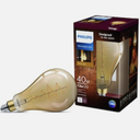 Philips 40Watt Equivalent A50 Dimmable Vintage Glass Edison LED Large Bulb 2000K 1 Pcs
