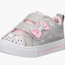 Skechers Unisex-Child Twinkle Sparks-Heather Char Sneaker 10, Grey/ Silver 
