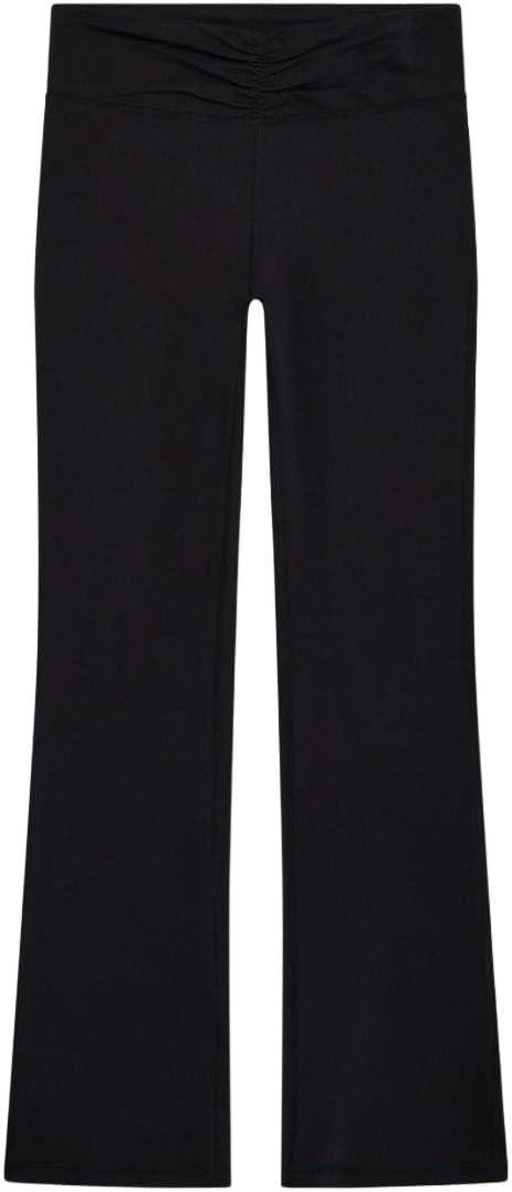 Champion Girls Flared Leggings Cotton-Blend Pull-On Pants with Stretch (X-Large, Black)