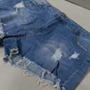 onlypuff Blue Jean Shorts Casual Mid Rise Distressed Zipper Pocket Shorts XXL