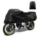 X AUTOHAUX Motorcycle Cover Outdoor Waterproof Motorbike Cover Half Cover 420D-PU Black Protection Sun Rain Cover Size M