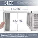 Flamorrow Window Air Conditioner Side Panels with Frame, Fits 22,000 BTU Window Air Conditioners, AC Accordion Filler Kit and Air Conditioner Curtain Replacement for Window AC Units