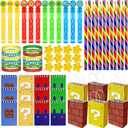 72pcs Super Bros Party Favors, Birthday Party Supplies Including Stress Relief Stars, Notebooks, Rainbow Pencils, Silicone Bracelets, Game On Gaming Party Gifts Classroom Rewards for Kids