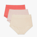 Warner's Women's Blissful Benefits Dig-Free Seamless Brief 3-Pack, L