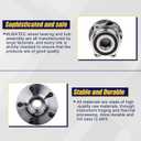 KUSATEC 512401 Rear Wheel Bearing and Hub Assembly Compatible with Subaru Outback Legacy 2010-2014 Forester 2009-2013 Scion FR-S, Subaru BRZ WRX, 5 Lug