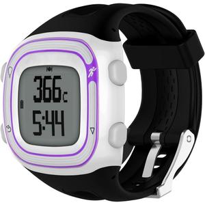 Band for Garmin Forerunner 10/15, Soft Silicone Replacement Watch Band Strap for Garmin Forerunner 10/15 (S-Display Size: 0.81"x0.77", 1Pc (Black)