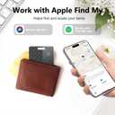 Ultra-Thin Wallet Tracker Card(iOS Only), Bluetooth Tracker Smart Card for Apple Find My iPhone Wallet GPS Tracker, Supports Wireless Charging, 10 Years Battery for Luggage, Wallets, Backpacks, Keys
