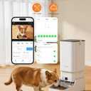 Automatic Cat Feeder with Camera - 7L/29 Cups Auto Dog Feeder with Large Food Tray & 1080P Night Vision, Elevated Bowl, 2-Way Audio, 10s Voice Recording, 5G WiFi Timed Cat Food Dispenser, 1-15 Meals