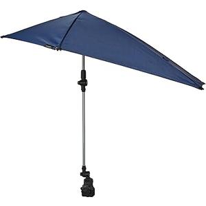 Sport-Brella Versa-Brella SPF 50+ Protection Adjustable Umbrella with Universal Clamp, Regular, Navy Blue 