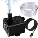 Automatic Small Sewage Pump with Water Sensor, 3 Feet High Lift and 100 GPH, Mini Condensate Pump, Mini Automatic Water Pump, Suitable for Pet Water Fountains, Dehumidifiers, Auto On/off (Black)
