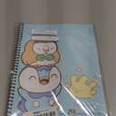 Pikachu Blank Unruled Spiral Notebook, About 60 Sheets, 7.3 x 10.3 Inches, About 60 Sheets (Blue)