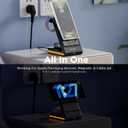 Wireless Charger 5 in 1 Magnetic Charging Station Stand with Portable Power Bank for Apple/Samsung Multiple Devices for Apple Watch 10-2,iPhone 16 15-12 Pro Max/Samsung Galaxy S25 Ultra S24-S8