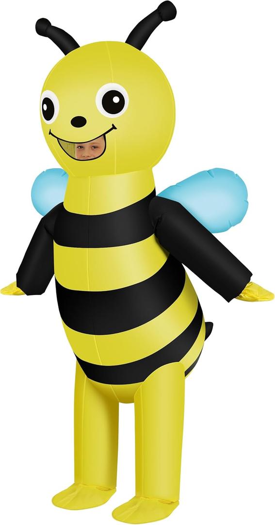 NISUNS Bee Costume Inflatable Costume for Adult & Kids Funny Halloween Costumes Blow up Cosplay