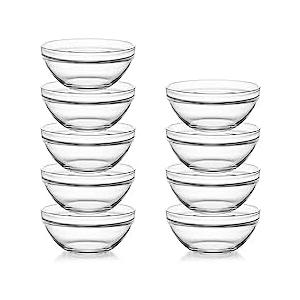 Sweejar 3 inch Small Glass Dipping Bowls set, 3 oz Dipping Sauce Bowls/Dishes, Mini Sauce Bowls for Ketchup, Soy, BBQ, Sushi, Party, 9 pack