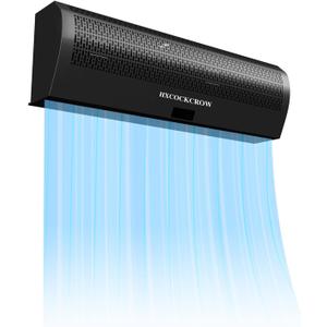 Air Curtain Commercial 36 Inch for Doors, Matte Black High Power 1350CFM/2363FPM Wall Mounted Door Air Curtain with Door Magnetic Switch, Indoor Curtain Fan for Restaurant Home Shop Garage