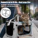Extra Large Cat Carrier for Large Cats or 2 Small Cats - Soft-Sided Pet Carrier for Car Travel, Top Load, 4 Openings, Anti-Sag Iron Frame, Anti-Sagging pad, Zipper Lock Buckle, Foldable