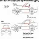 GM9096GGW Seal Weatherstrip Kit - Waterproof Sealing Strip Compatible with Chevrolet Corvette C4 Coupe 1990-1996