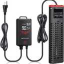 Aquarium Heater 1000W Submersible Fish Tank Heater with Double Quartz Tubes and LED Display Temperature Controller for 150-300 Gallon, Suitable for Saltwater and Freshwater