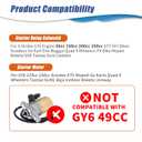 GY6 Starter MotorStarter Relay Solenoid Compatible with 50cc 150cc 200cc 250cc ATV Go Karts ATV Scooter Moped Dune Buggys Quad 4 Wheelers TAOTAO Baja4-Stroke GY6 EngineTeeth: 9
