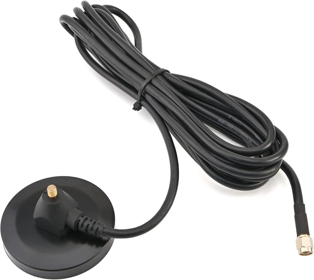 Othmro GSM GPRS WCDMA Antenna 30dBi 800-960/1710-2170MHz 3G SMA Male Connector with 3 Meter RG58 Cable Magnetic Base Black