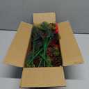 8PCS Artificial Flowers Bouquet Christmas Floral Pine Cones Red Fake Berry Picks Stems Holly Holiday Floral Picks for Xmas Tree Party Decoration DIY Indoor Table Centerpieces