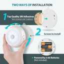 Alivation Motion Sensor Light Indoor, LED Closet Light Battery Operated, Night Light Under Cabinet Lighting, 3 AA Battery Powered, Puck Lights for Wall, Stair, Dimmable (6 Pack)