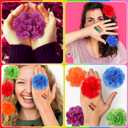 Syhood 50 Pcs Pride Rainbow Flower Bulk Gay Day Decoration Mexican Marigold Flowers Decoration Rainbow Lesbian Party Favors Tropical Pride LGBT Accessories Lais Hawaiian Luau Party Decorations
