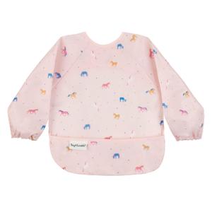 Tiny Twinkle Mess Proof Baby Bib,Waterproof Smock Baby Bib for Eating,Machine Washable Long Sleeve Bib,Baby Led Weaning,Toddler Bib,BLW Supplies(Unicorn Confetti, Small 6-24 Months)