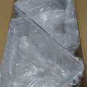 Oubonun Lazy Susan Organizers Set of 6, 10.2x 9.4x 4 Plastic Transparent Kitchen Cabinet Storage Bins with Handle, 4" Deep Container, 1/8 Wedge - Food Safe, without BPA