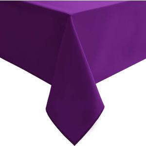 Hiasan Waterproof Tablecloth Rectangle - Washable Fabric Table Cloth for Dining Room, Kitchen, Birthday Party and Outdoor Use, Royal Purple, 54 x 108 Inch
