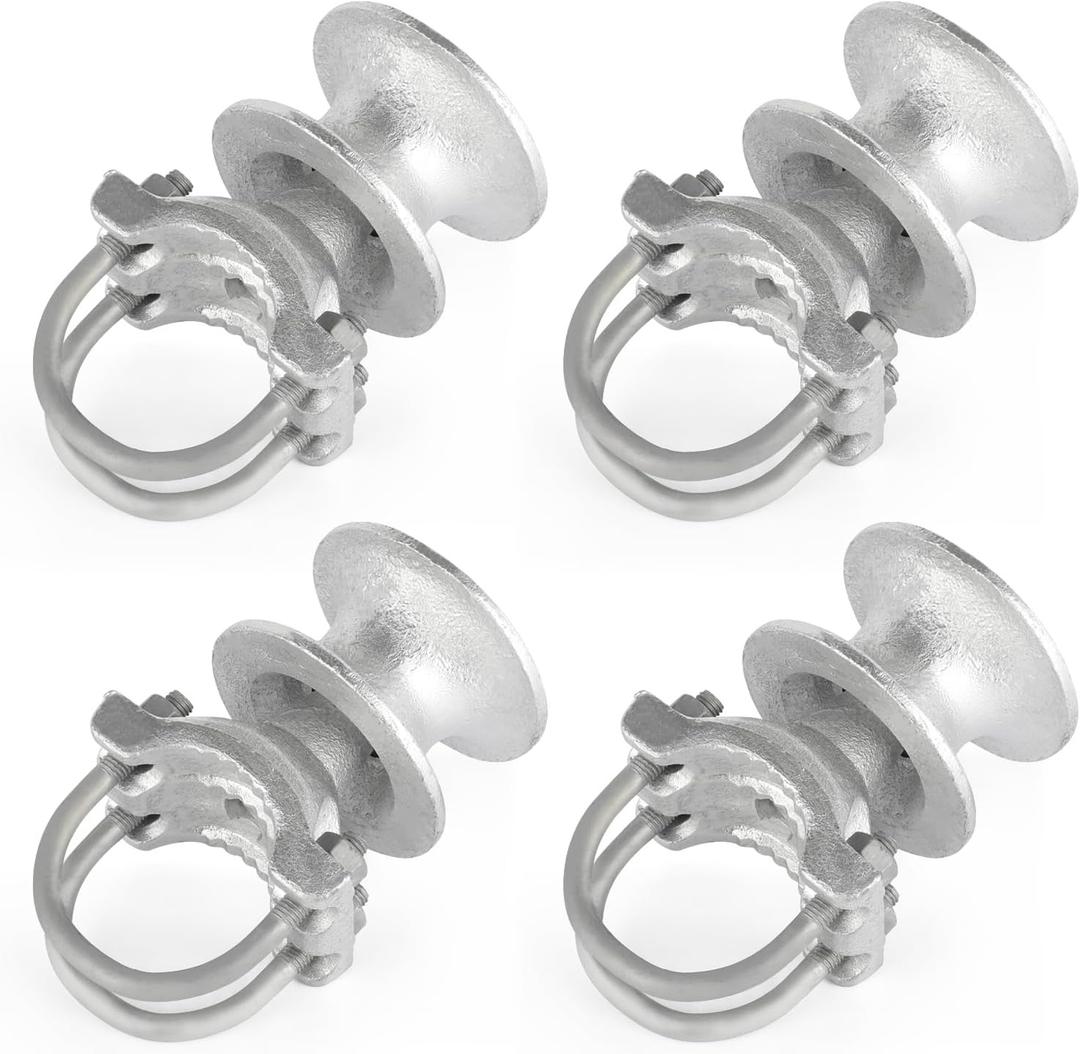 4Pack Mini Cantilevered Gate Rollers,Fits 2-3/8"Post & 1-5/8"Rail